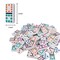 WE Games Mexican Train Dominoes with Wooden Treasure Box - White Tiles with Colored Pips - Thick Size
